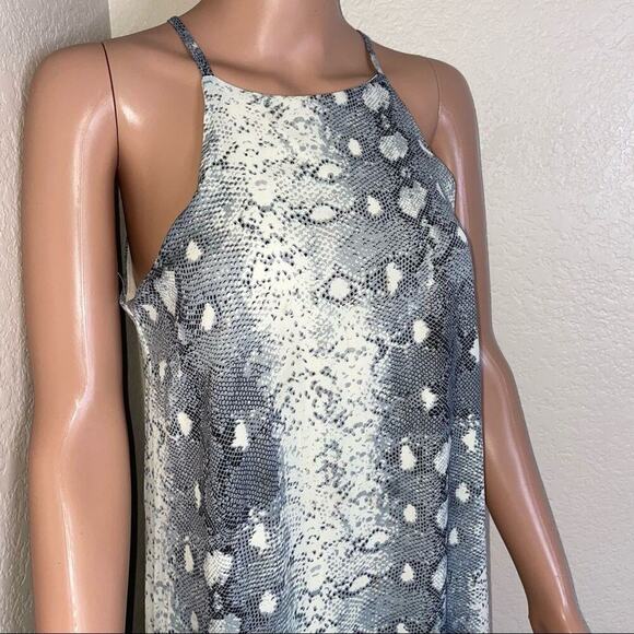 She + Sky snake print high neck midi length black, gray & white SZ SM - Picture 6 of 8